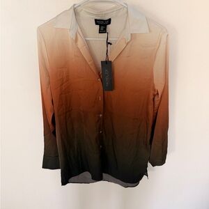 Rachel Zoe Gradient Button-Up Blouse
